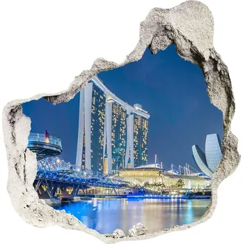 Fototapeta Nálepka fototapeta 3D na zeď Singapur noc
