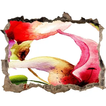 Fototapeta Nálepka díra na zeď beton Lilie