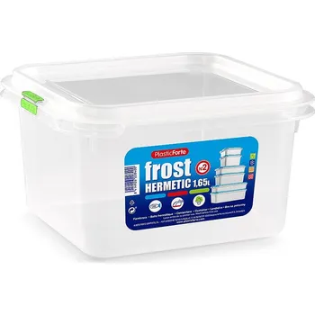 Dóza na potraviny PlasticForte Obědový Box, 1,65 l, s barevným rozlišovačem Velikost: Zelená