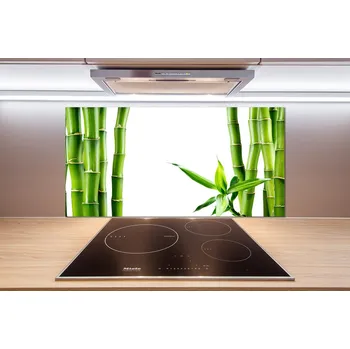 Obklad Skleněný panel do kuchyně Bambus