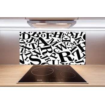 Obklad Skleněný panel do kuchyně Abeceda