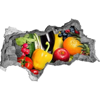 Fototapeta Nálepka 3D díra Zelenina a ovoce