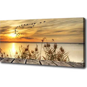 Obraz Foto obraz na plátně Molo nad jezerem