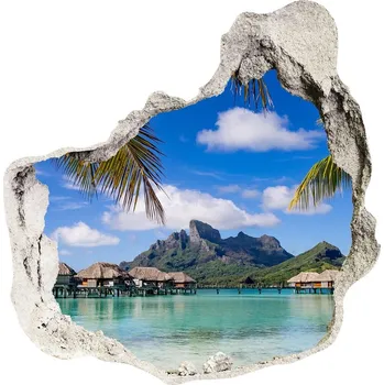 Fototapeta Nálepka fototapeta 3D Palmy na Bora Bora