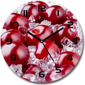 Hodiny Skleněné hodiny kulaté Mražená višeň