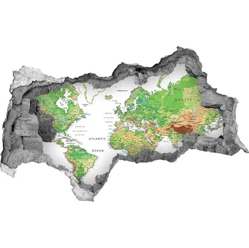 Fototapeta Samolepící díra na stěnu Mapa světa