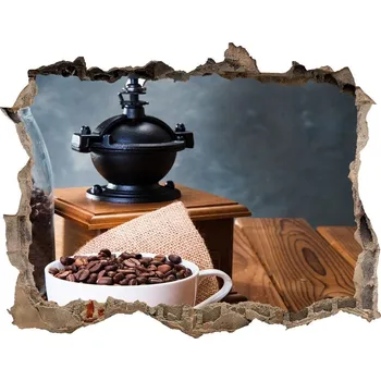 Fototapeta Fototapeta díra na zeď Mlýnek na kávu