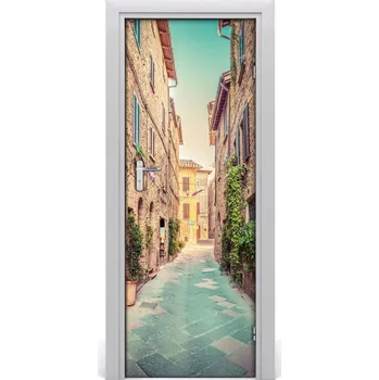 Fototapeta Fototapeta samolepící na dveře italské uličky 85x205 cm