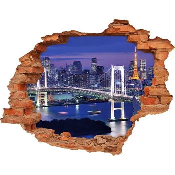 Fototapeta Fototapeta díra na zeď 3D Most v Tokiu