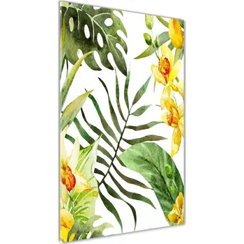 Obraz Vertikální Fotoobraz na skle Tropické květiny