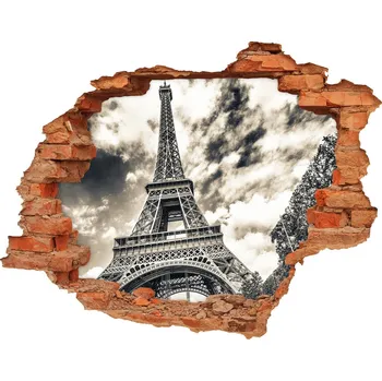 Fototapeta Fototapeta díra na zeď 3D Eiffelova věž Paříž