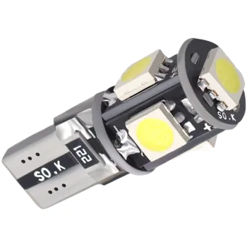Autožárovka LED CAN-BUS bílá parkovací autožárovka T10 (W5W) - 5xSMD, 1ks