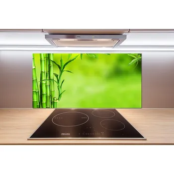 Obklad Skleněný panel do kuchyně Bambus