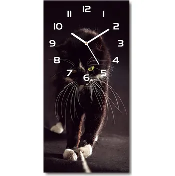 Hodiny Moderní hodiny nástěnné Černá kočka