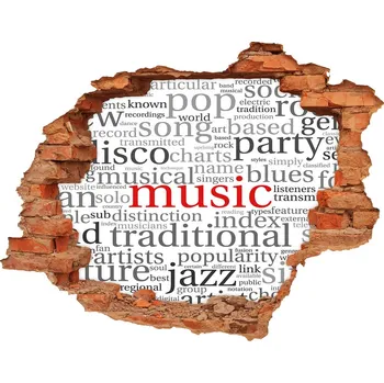 Fototapeta Fotoobraz díra na stěnu Hudební žánry