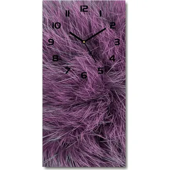 Hodiny Nástěnné skleněné hodiny Růžový kožich