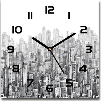 Hodiny Skleněné hodiny na stěnu Mrakodrapy