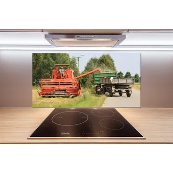 Obklad Skleněný panel do kuchyně Kombajn