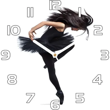 Hodiny Skleněné hodiny čtverec Baletka