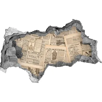 Fototapeta Fototapeta díra na zeď Staré noviny