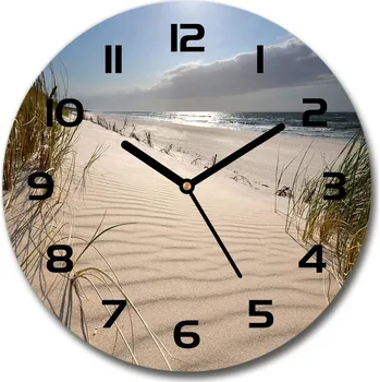 Hodiny Skleněné hodiny kulaté Mřežino pláž