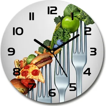 Hodiny Skleněné hodiny kulaté Dieta