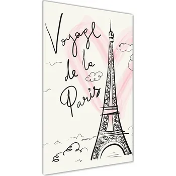 Obraz Vertikální Fotoobraz na skle Eiffelová věž Paříž