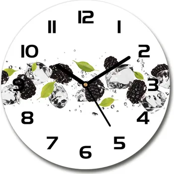 Hodiny Skleněné hodiny na stěnu Čerešně a voda