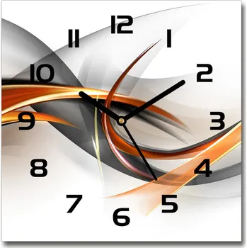 Hodiny Skleněné hodiny na stěnu Abstrakce vlna