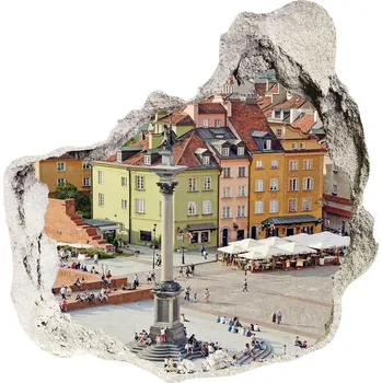 Fototapeta Fototapeta díra na zeď 3D Varšava Polsko