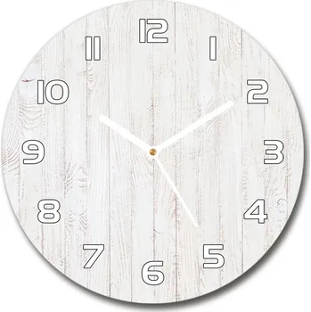 Hodiny Skleněné hodiny kulaté Dřevěné pozadí