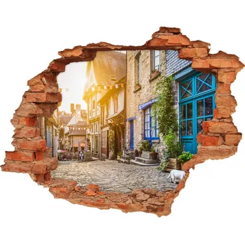 Fototapeta Fototapeta díra na zeď 3D Romantická ulička