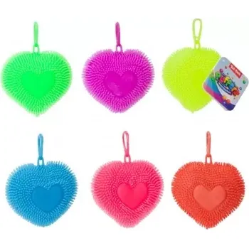 Přívěsek na klíče srdce antistresové mačkací silikon 11cm mix variant či barev