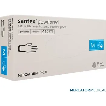 Pracovní rukavice MERCATOR jednorázové rukavice latexové 100ks Velikost: L 5814_L
