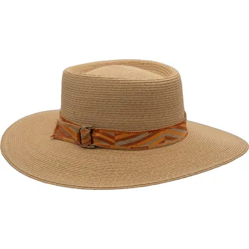 Klobouk Letní dámský klobouk - porkpie s širší krempou - Mayser - UV faktor 80 - Mayser Astrid Velikost: 57 cm (M)