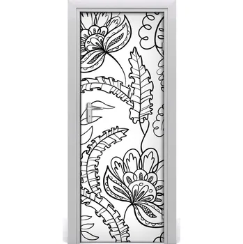 Fototapeta Samolepící fototapeta na dveře pozadí Zentangle 85x205 cm