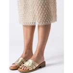 Wonders dámské pantofle na nízkém podpatku Alina B-9602 zlaté Velikost: 36