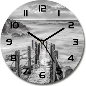 Hodiny Skleněné hodiny kulaté Stezka nad mořem