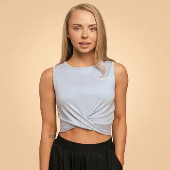 BeastPink Women‘s Breeze Cropped Top Dove M modrá