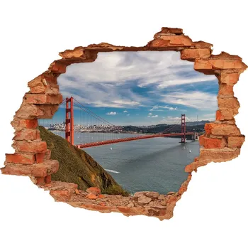 Fototapeta Fototapeta díra na zeď 3D Most San Francisco