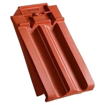 pálená krytina CREATON LENTI Taška připojení hřebene větrací levá Červená engoba