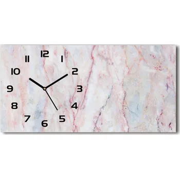 Hodiny Moderní skleněné hodiny na stěnu Mramor