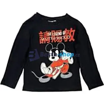 Chlapecké tričko s dlouhým rukávem mistr Mickey černé