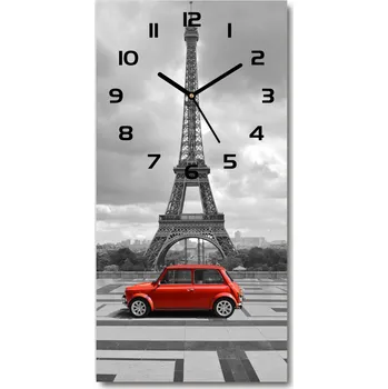 Hodiny Nástěnné hodiny Eiffelova věž auto