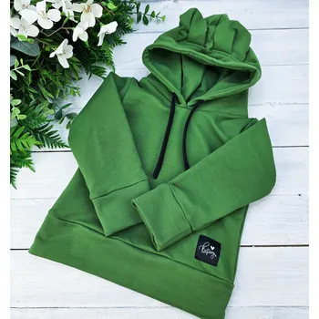 Dívčí mikina Kulišárny Mikina s oušky GRASS VELIKOST: 92(18-24m)