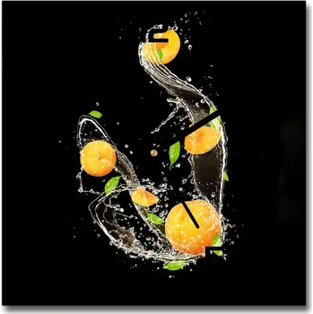 Hodiny Skleněné hodiny čtverec Meruňky a voda