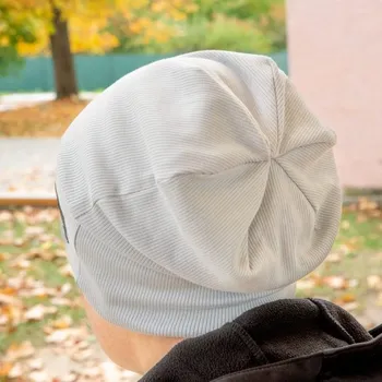 Nákrčník ESITO Žebrovaná čepice spadená Color Grey - šedá - 50 šedá