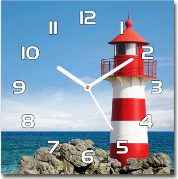 Hodiny Skleněné hodiny čtverec Maják