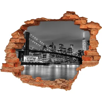 Fototapeta Fotoobraz díra na stěnu nálepka Brooklynský most