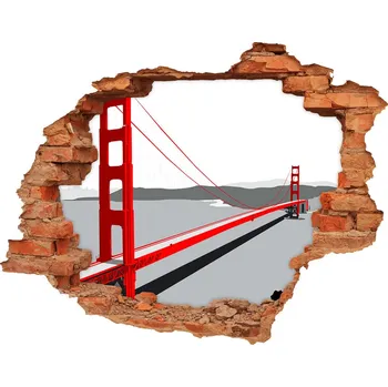Fototapeta Fototapeta díra na zeď Most San Francisco